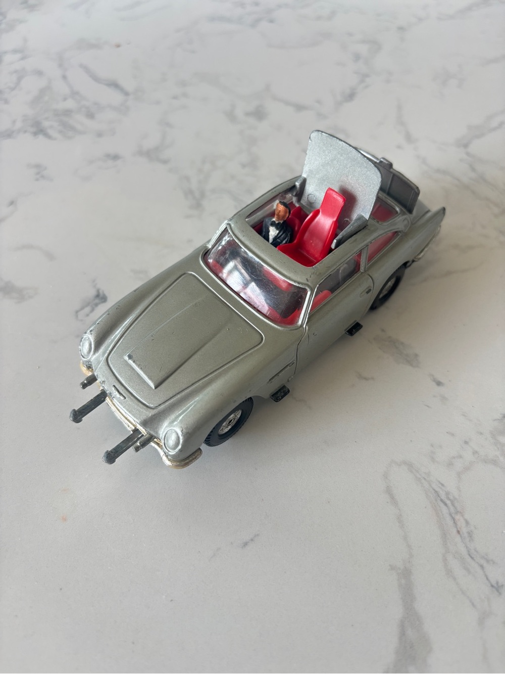 Vintage Corgi Toys die-cast model of the Aston Martin DB5, James Bond 007